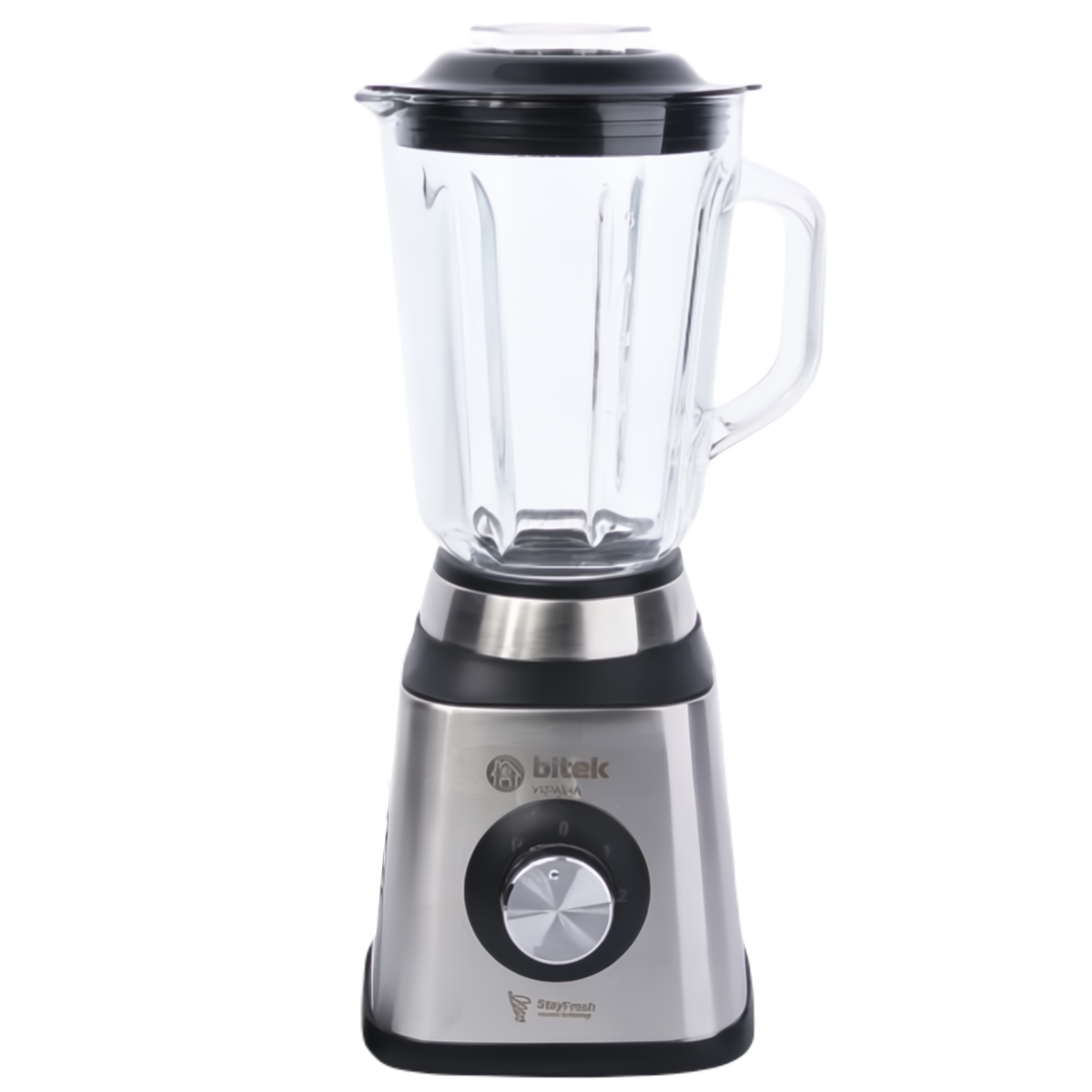 Блендер стаціонарний з кавомолкою Вітек 3в1 2800 Вт для смузі та коктейлів кухонний з скляною чашею Сірий