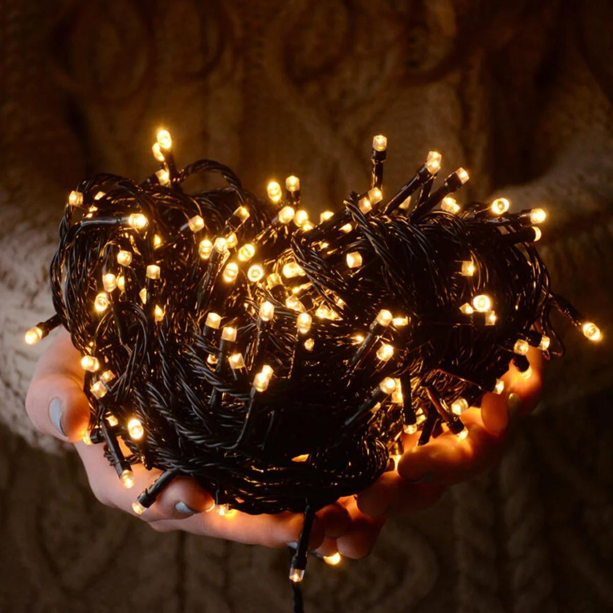 Гирлянда новогодняя Xmas 100 Led 9 м Теплый белый