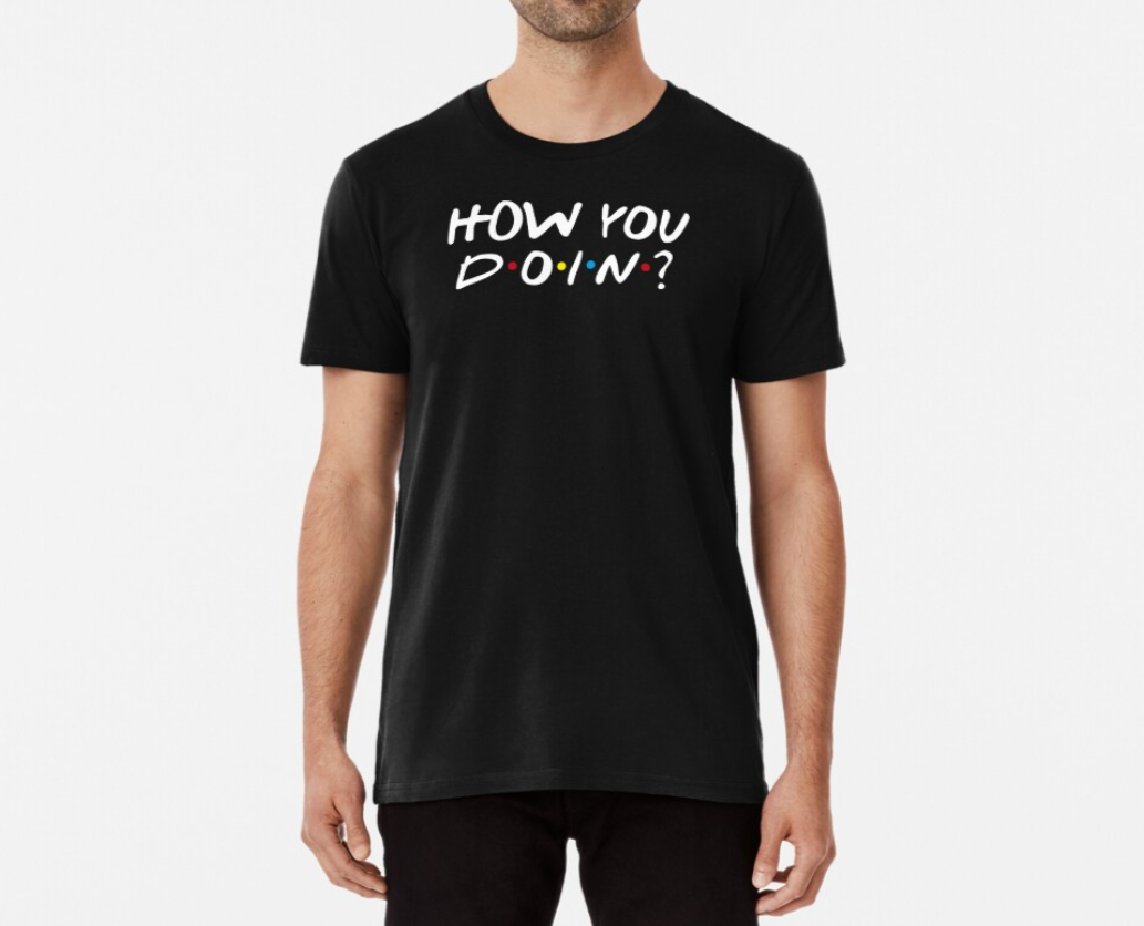 Футболка мужская Stedman с принтом How you doin XL Черный (ПН109-4)