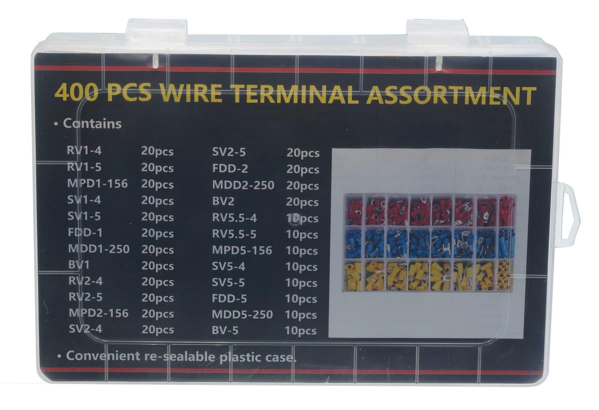 Набір клеми-наконечники кабельні 400 шт. 24 види (rest1855)