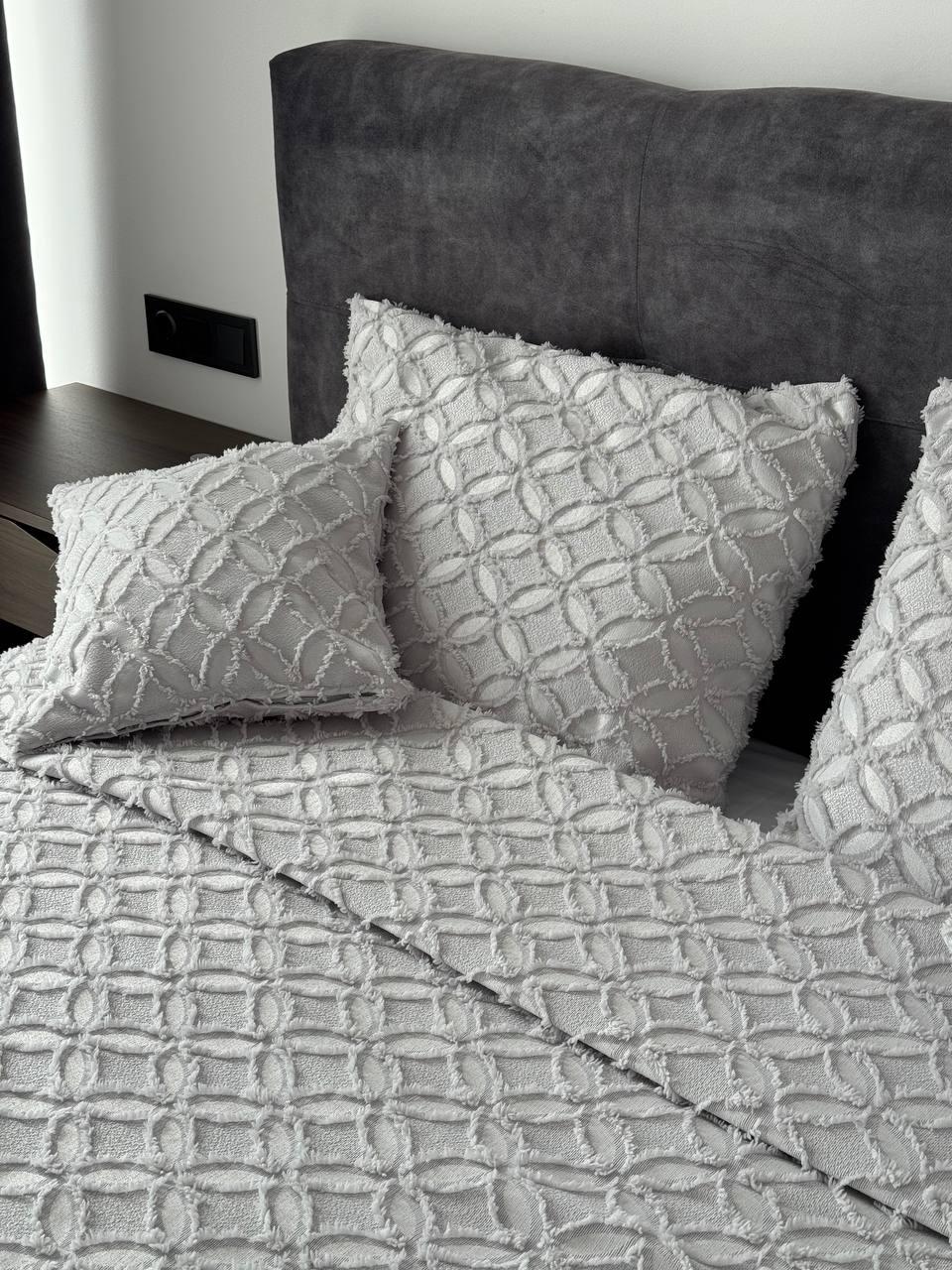 Покрывало Фрея 240x250 см Серый (21621-8-240x250cm) - фото 7 Покрывало Фрея 240x250 см Серый (21621-8-240x250cm) - фото 7