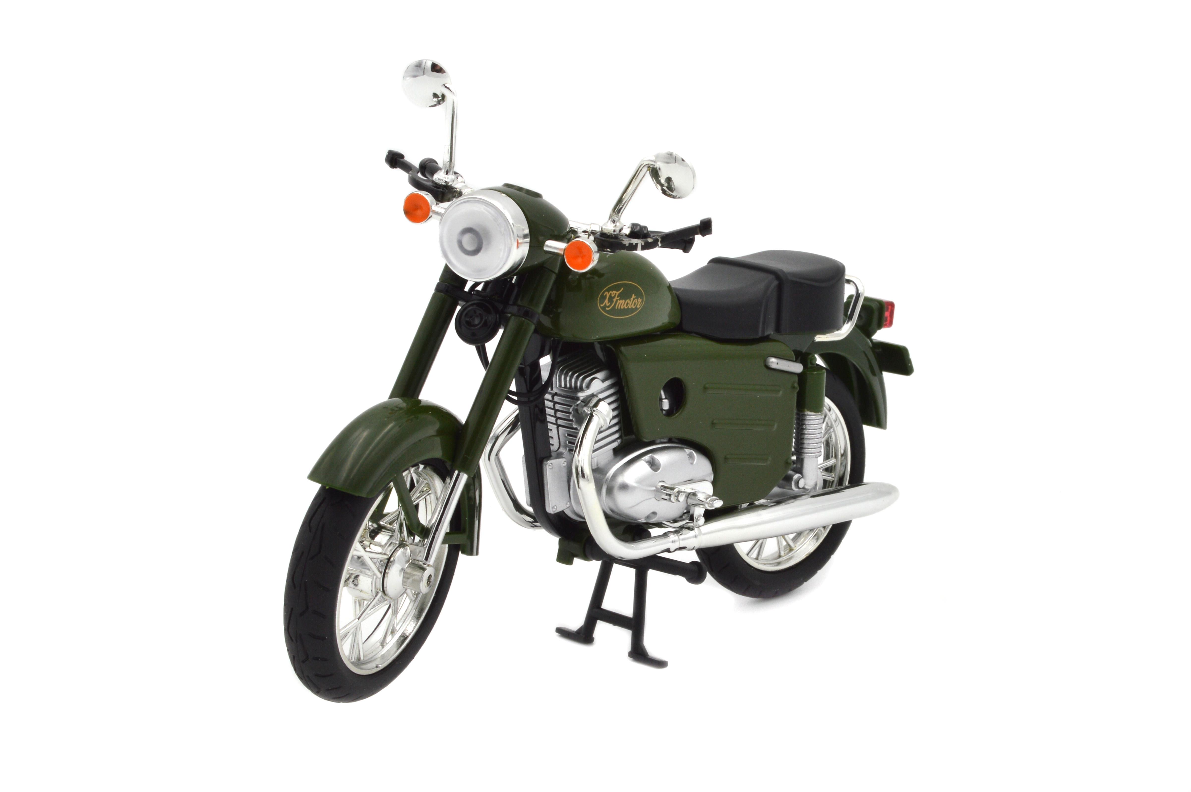 Іграшковий мотоцикл Jawa 250 метал/пластик 1:12 звук/світло/амортизація (BG 30-902)
