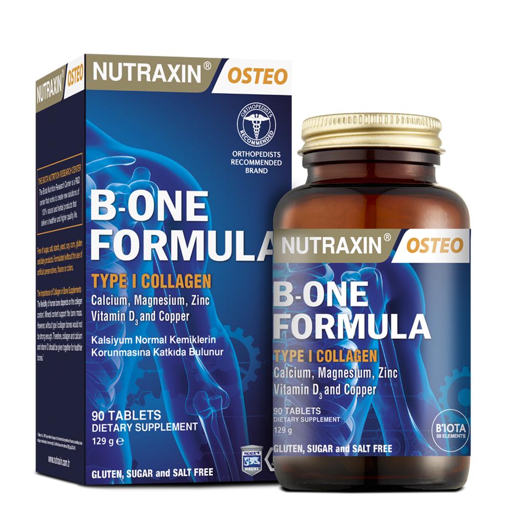 Добавка дієтична NUTRAXIN B-ONE Formula для міцних кісток 90 таб. (01549)