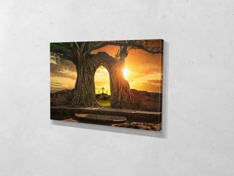 Картина для интерьера Старинная арка на закате 80x54 см (442)