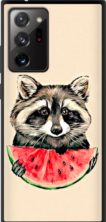 Чехол на Samsung Galaxy Note 20 Ultra Енотик с арбузом (4605b-2051-42517)