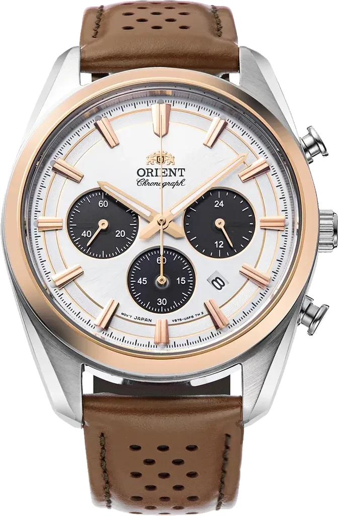 Наручные часы мужские Orient Stretto Chronograph RA-TX0306S10B со стальным корпусом/сапфировым стеклом WR 50 м Серебряный (3124584479)