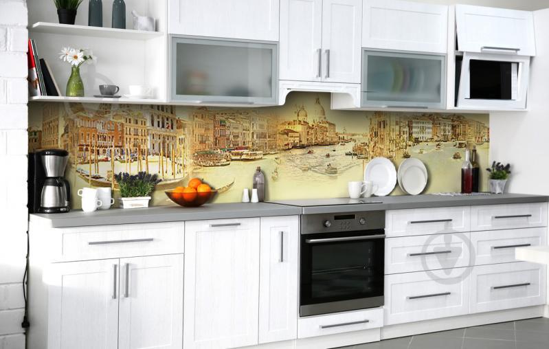 Скинали на кухню Zatarga «Венецианские каналы» 600х2500 мм виниловая (Z183436)