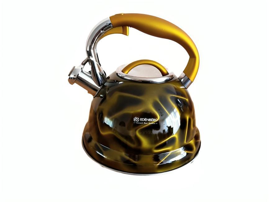 Чайник Edenberg зі свистком з нержавіючої сталі 3 л (EB-1911-yellow)