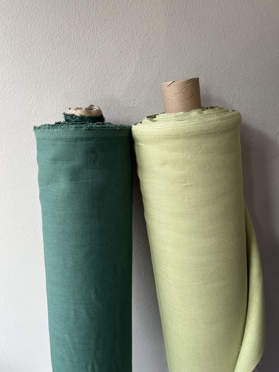Ткань LINEN PLUS 100% лен 143 см 0/534 Зеленый - фото 3