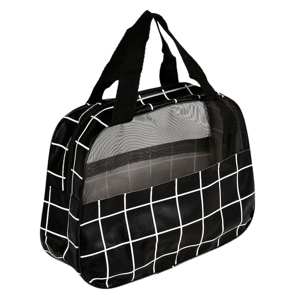 Косметичка дорожная Stenson Cozy 29,5х20х9,5 см Черный с белым (R33401)