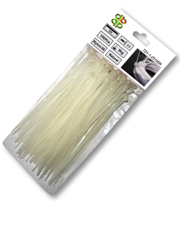 Стяжки кабельные пластиковые Bradas 3,6x250 мм 100 шт. Neutral