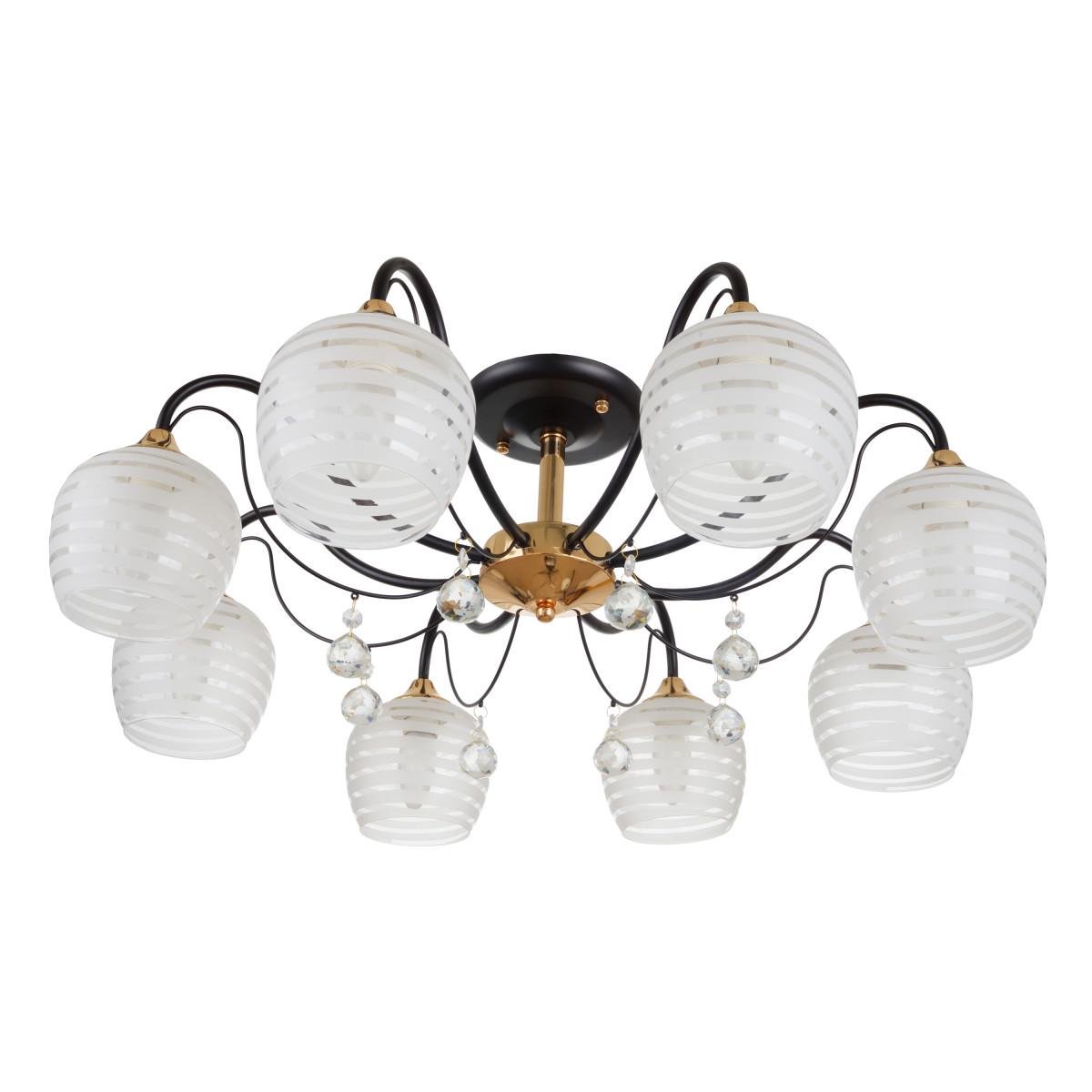 Люстра классическая Brille LK-676S/8 E27 BK+FG Черный
