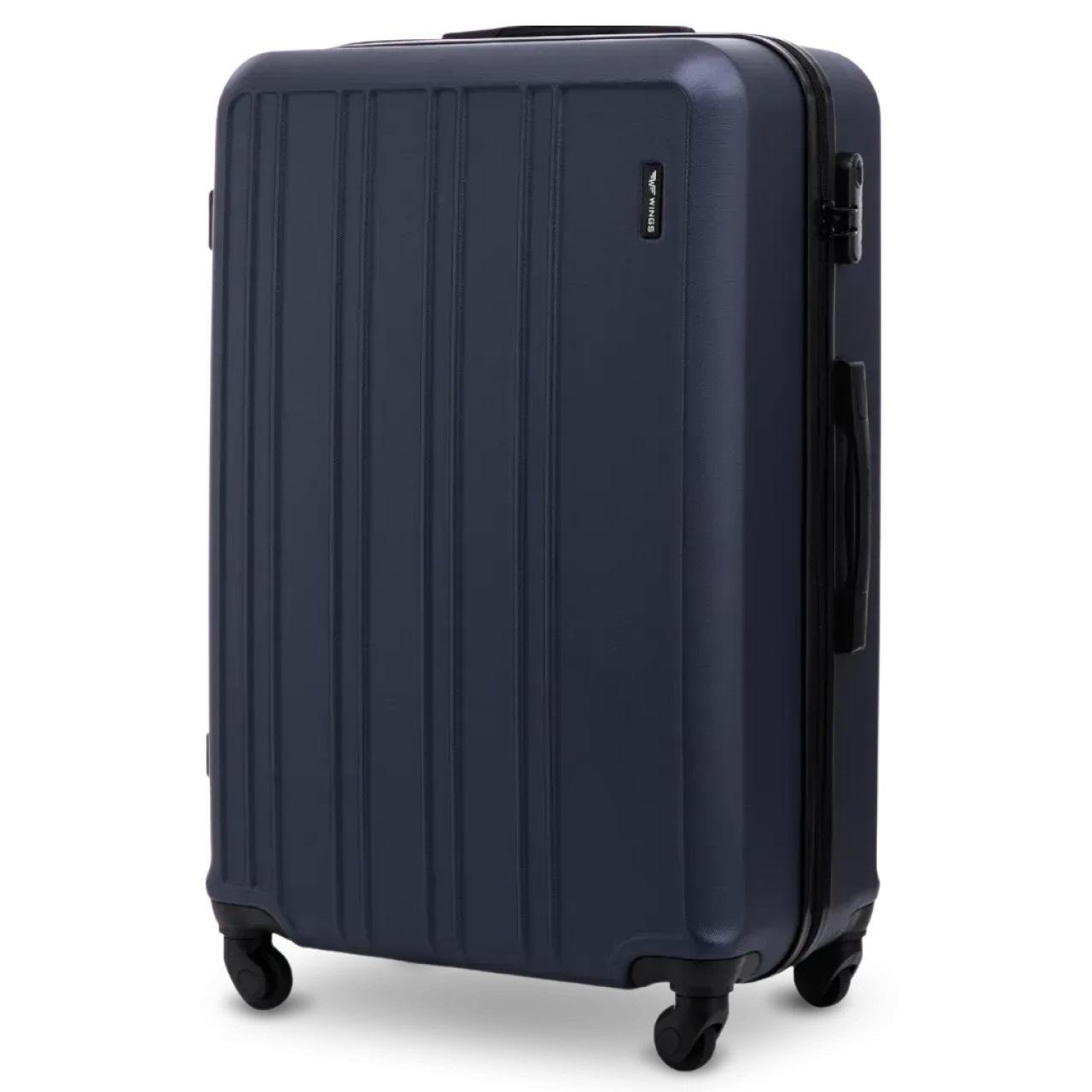 Чемодан Wings HRR01 большой пластиковый Темно-синий (Wp00604)