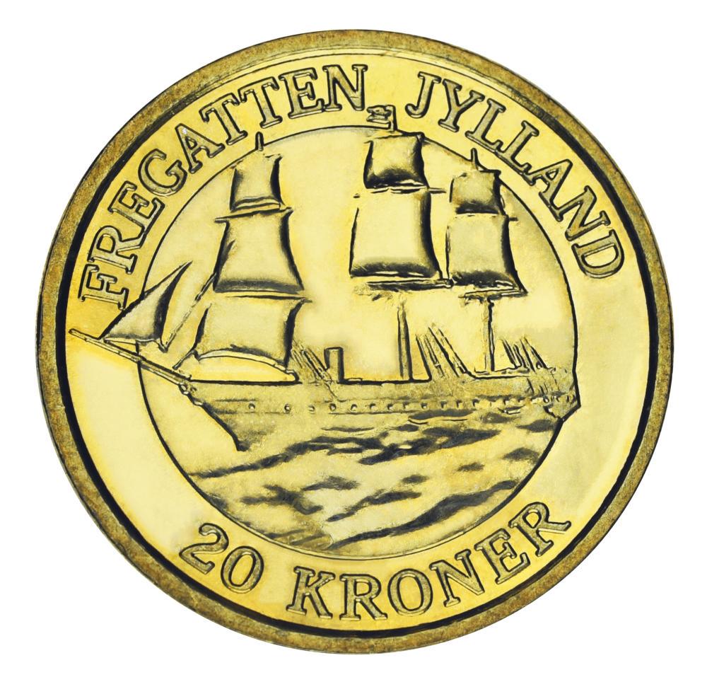 Колекційна монета Данія 20 крон 2007 AU-UNC Кораблі-Фрегат (М25331)