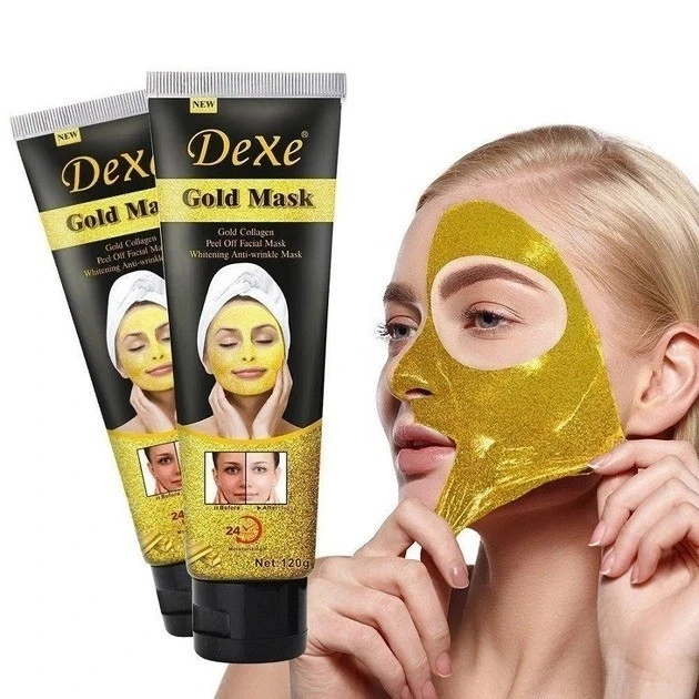 Маска для лица Dexe Gold Mask биозолото и коллаген (1857498204) - фото 2