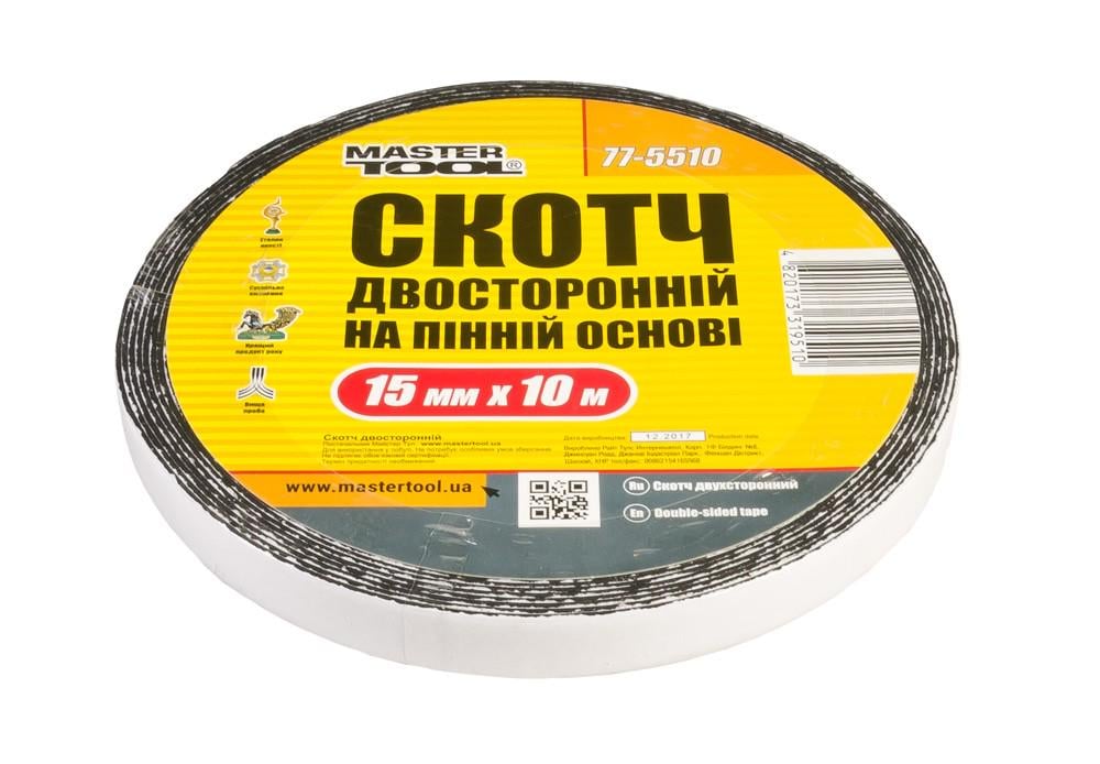 Лента двухсторонняя Mastertool на спинной основе 15 мм 10 м