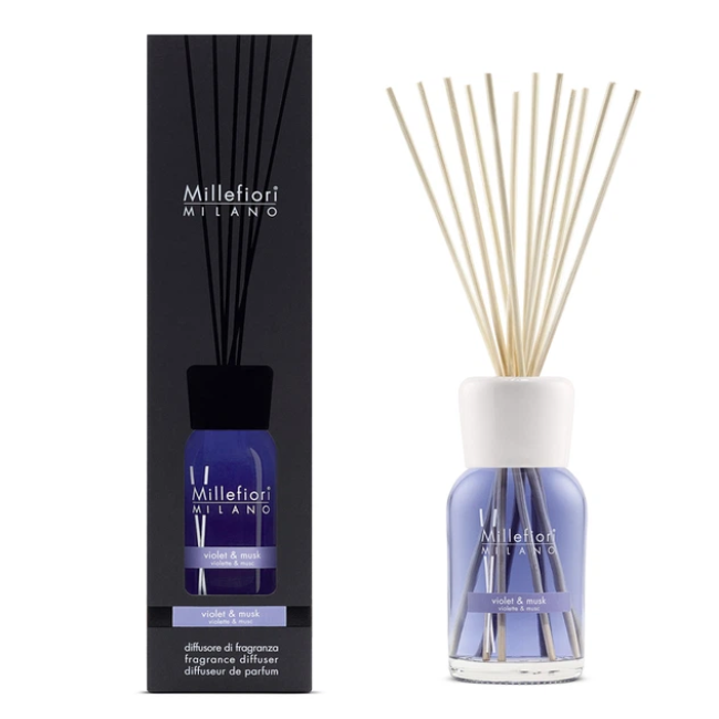 Дифузор ароматичний Millefiori Milano Violet & Musk 100 мл (8051938690728)