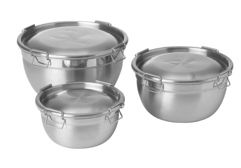 Набір мисок з кришками CIKLID нержавіюча сталь 3 шт. (29599269)