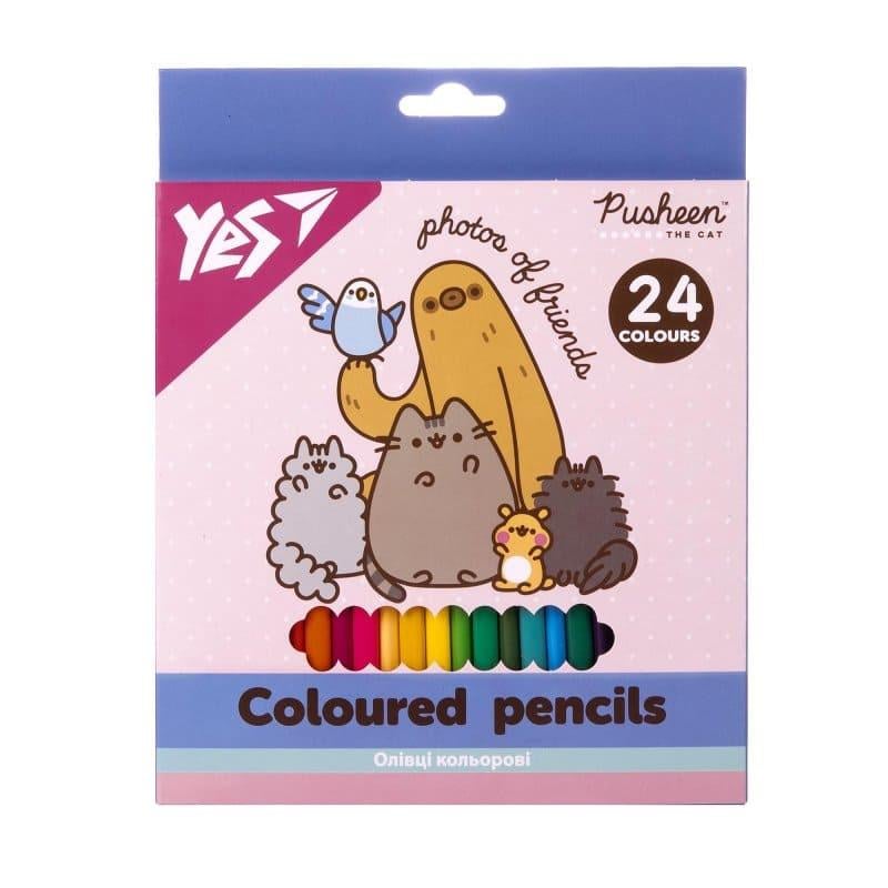 Карандаши цветные YES Pusheen 24 цв. (290771) Карандаши цветные YES Pusheen 24 цв. (290771)