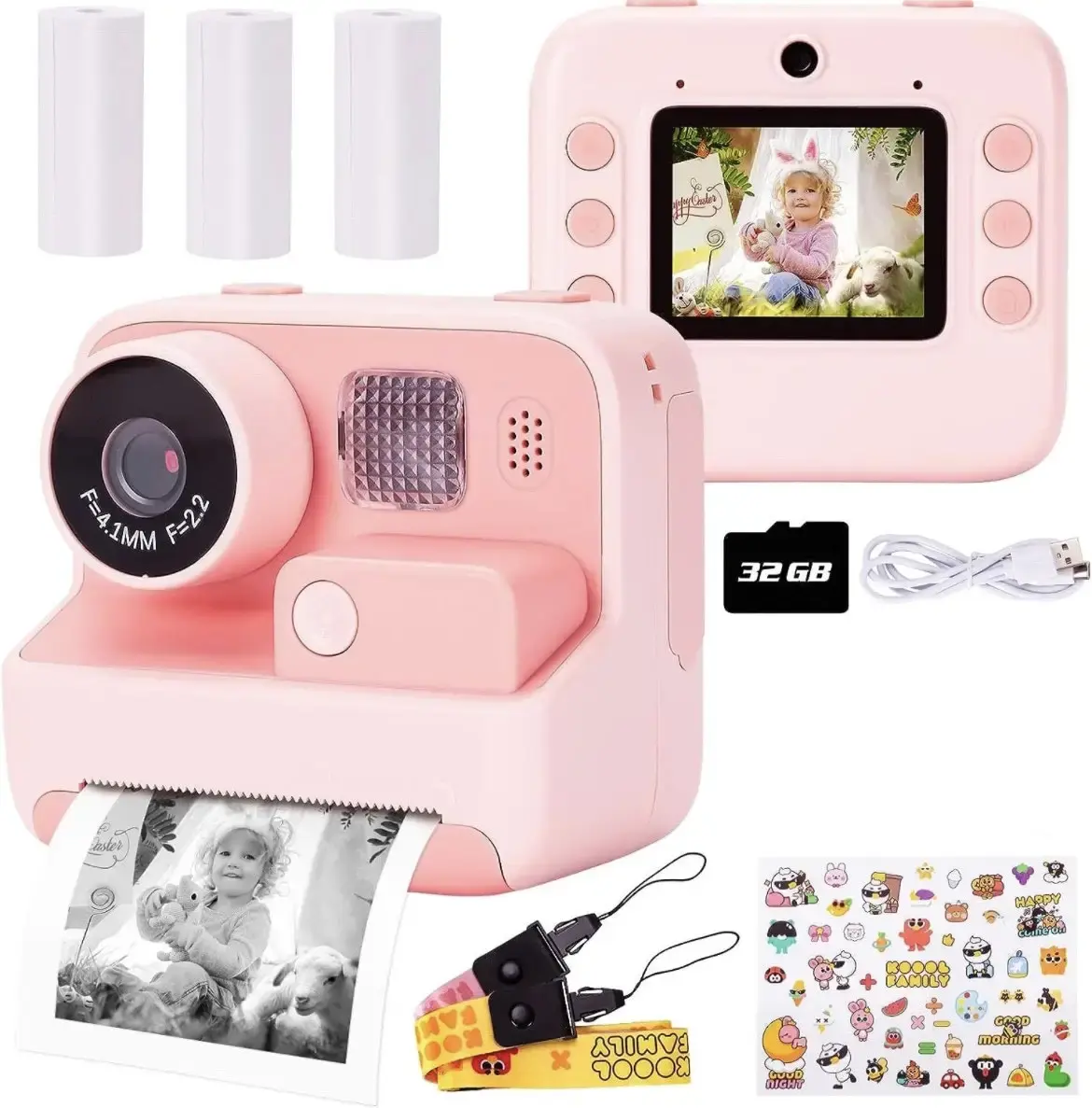 Дитяча фотокамера моментального друку Instant Print Camera 1080P Video for kids (31021988)