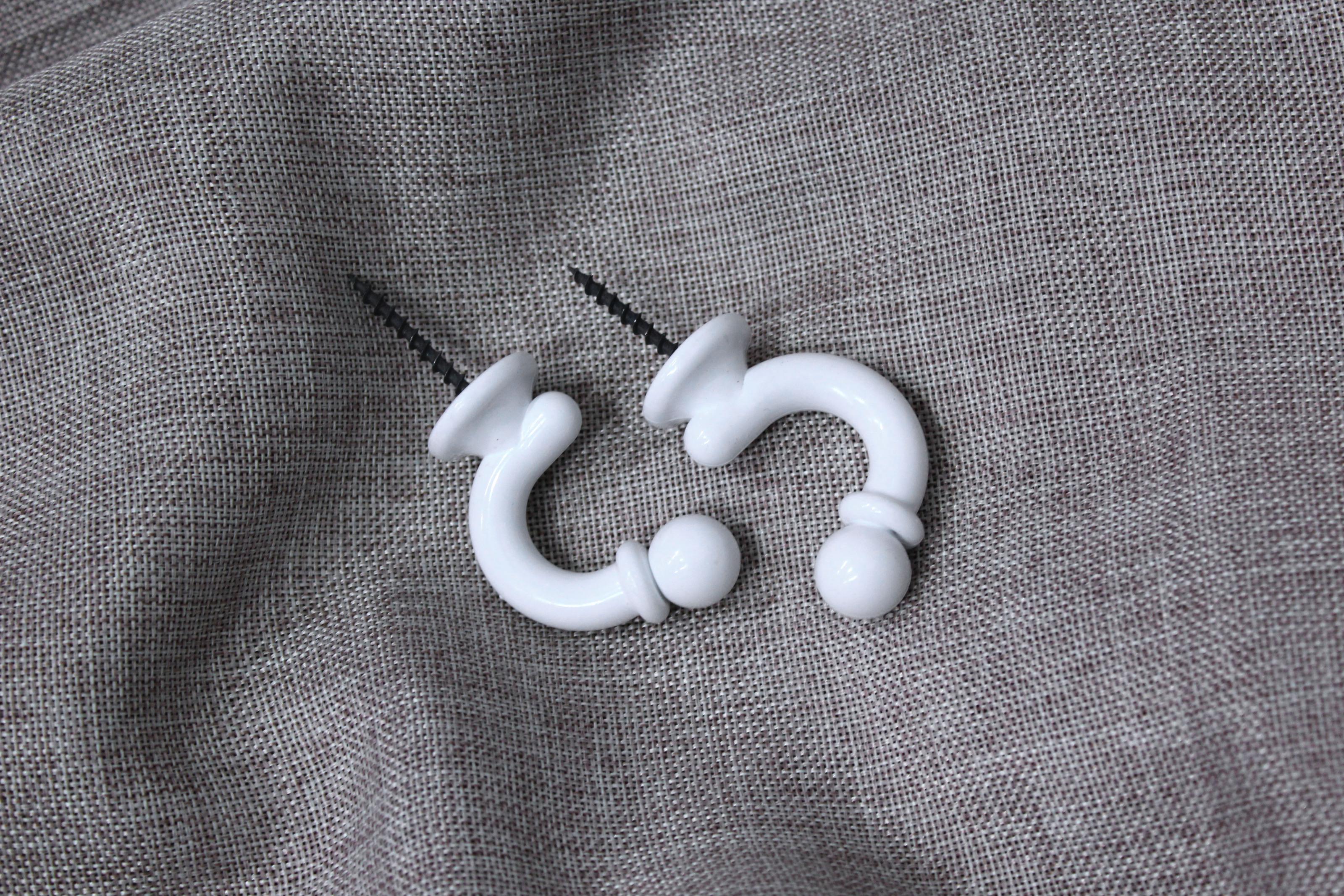 Гачки для підхватів 009кр 2 шт. Білий (83-013)