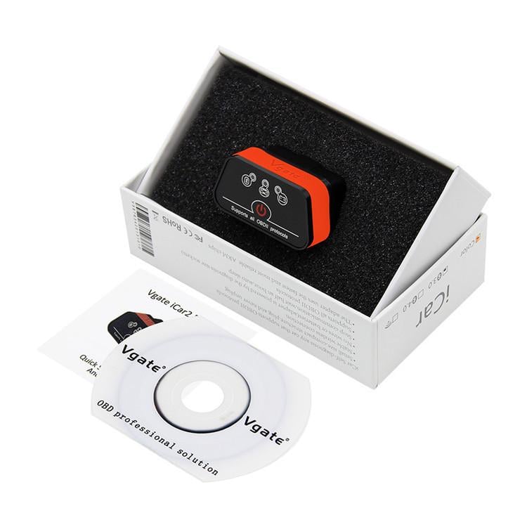 Автосканер Vgate iCar2 OBD 2 ELM327 OBD2 Bluetooth 3.0 Orange (1426670521) - фото 6