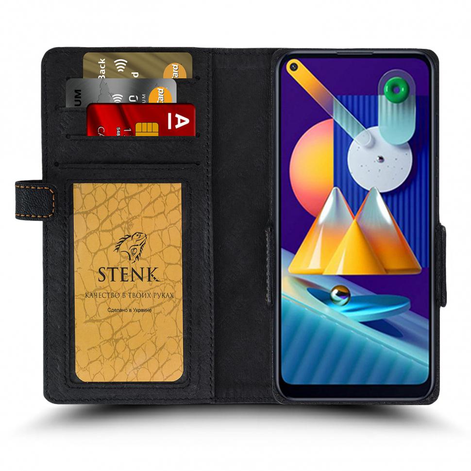 Чехол книжка Stenk Wallet для Samsung Galaxy M11 Черный (65757)