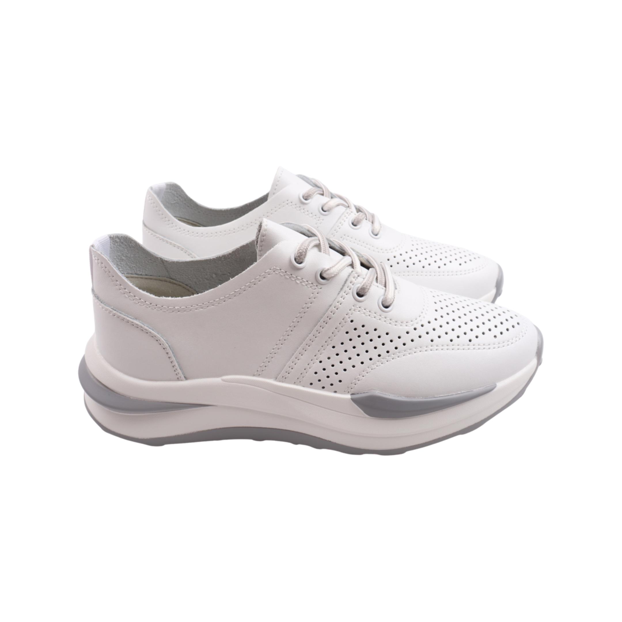 Кроссовки женские Li Fexpert из кожи р. 36 Белый (1151-23LTCP)