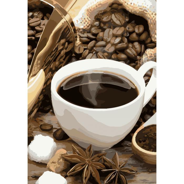 Картина за номерами Ідейка "Кавовий настрій" 35х50 см (skl-КНО5546)