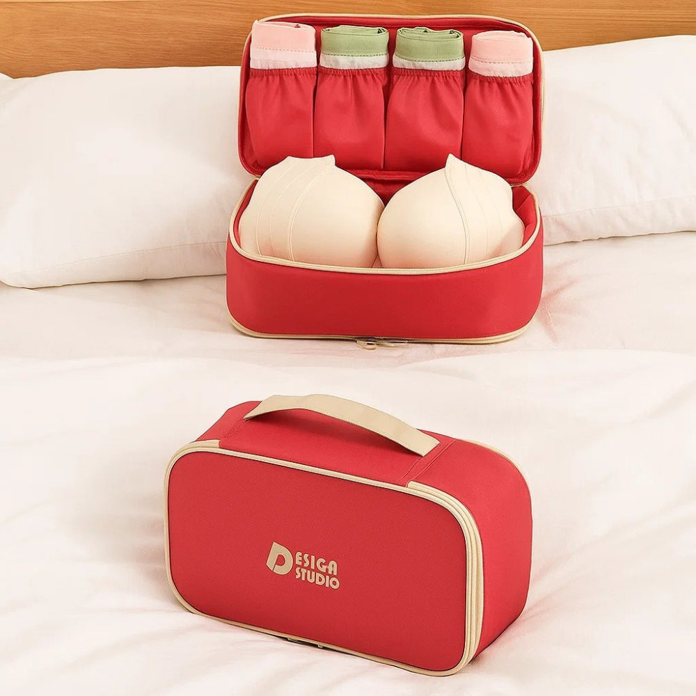 Сумка-органайзер для зберігання нижньої білизни портативна дорожня Червоний - фото 2