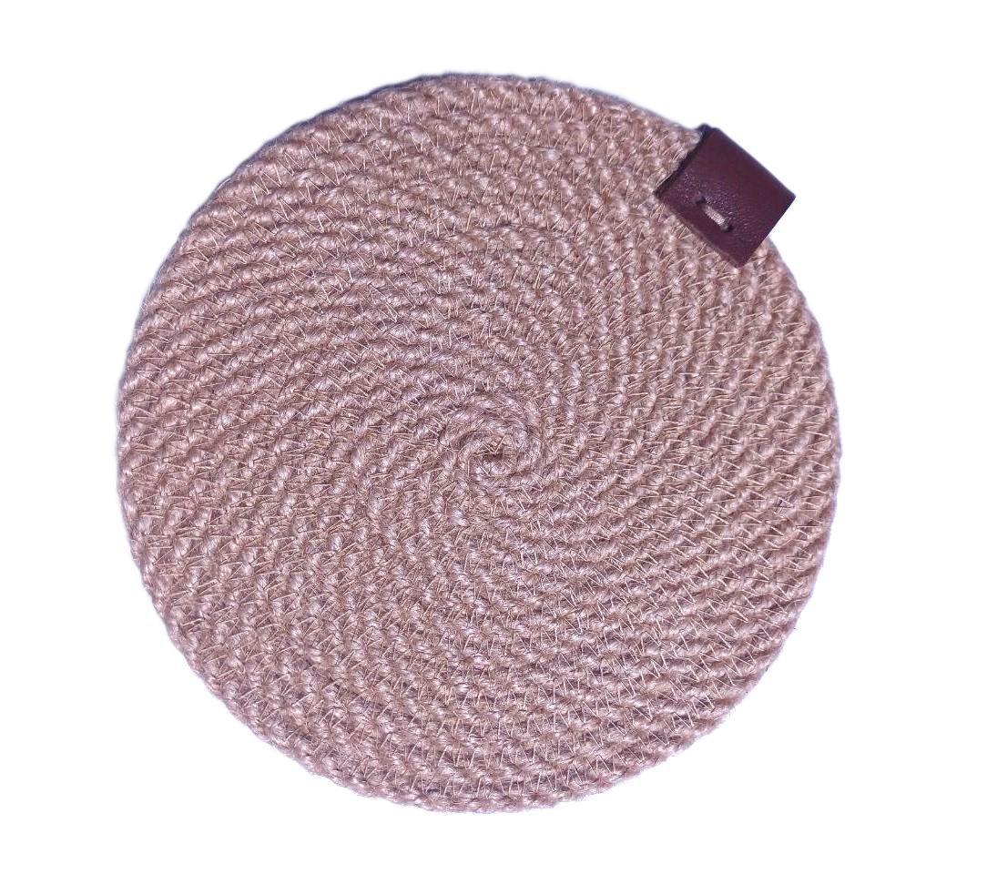 Подставка для посуды Decord ручной работы из джута D 15 см (DC000429)