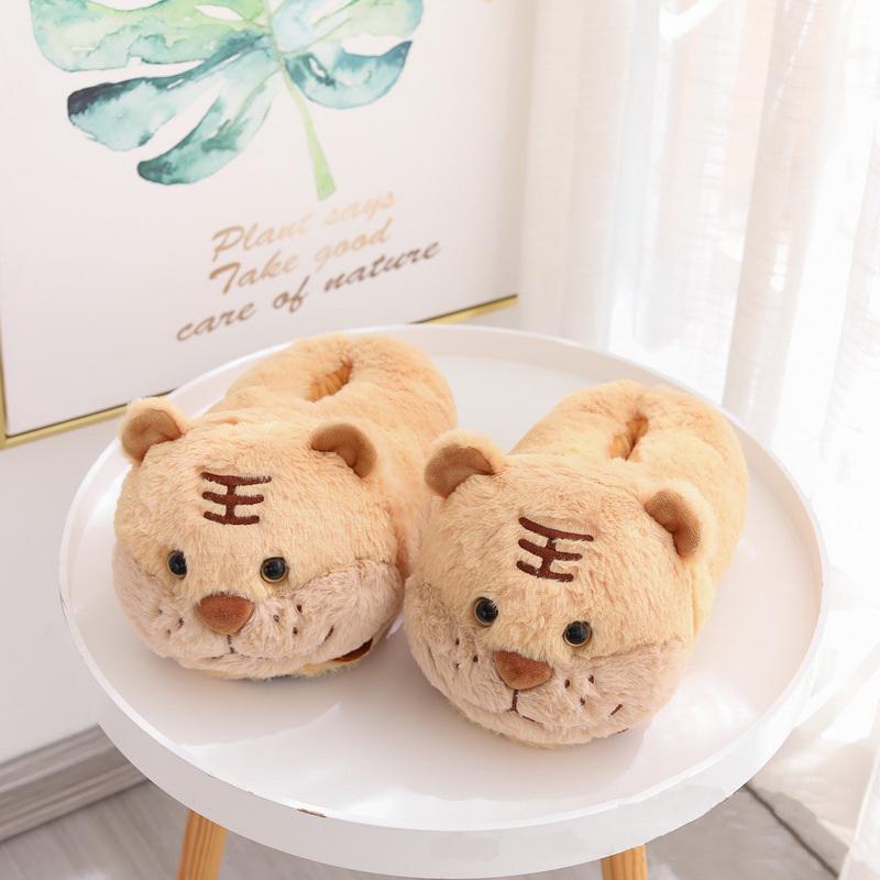 Тапочки плюшевые Тигр р. 34-38 Коричневый (6068