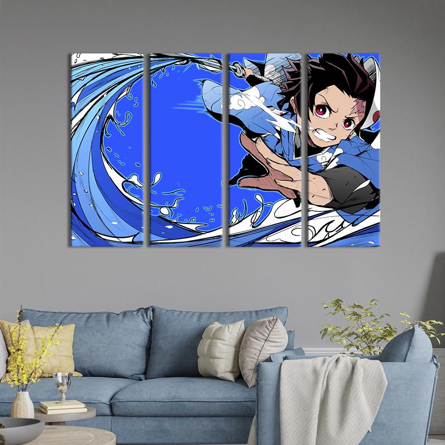 Картина на холсте Герой аниме Танджиро Камадо 89x53 см (1469-41) Картина на холсте Герой аниме Танджиро Камадо 89x53 см (1469-41)