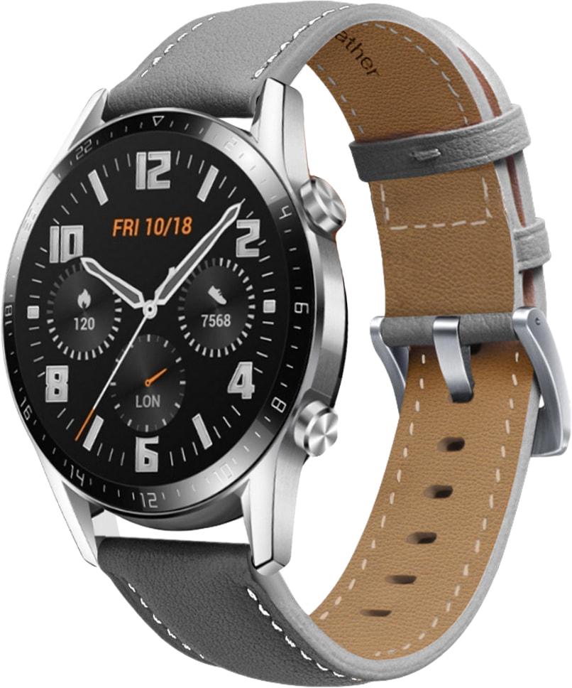Ремешок кожаный Folsa для Huawei Watch GT 2 46 мм Grey (31545-33)