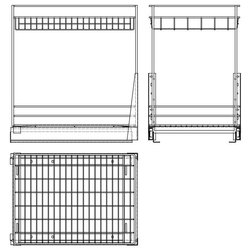 Карго нижнє 2 полиця з доводчиком 400 мм Хром (118706) - фото 6 Карго нижнє 2 полиця з доводчиком 400 мм Хром (118706) - фото 6
