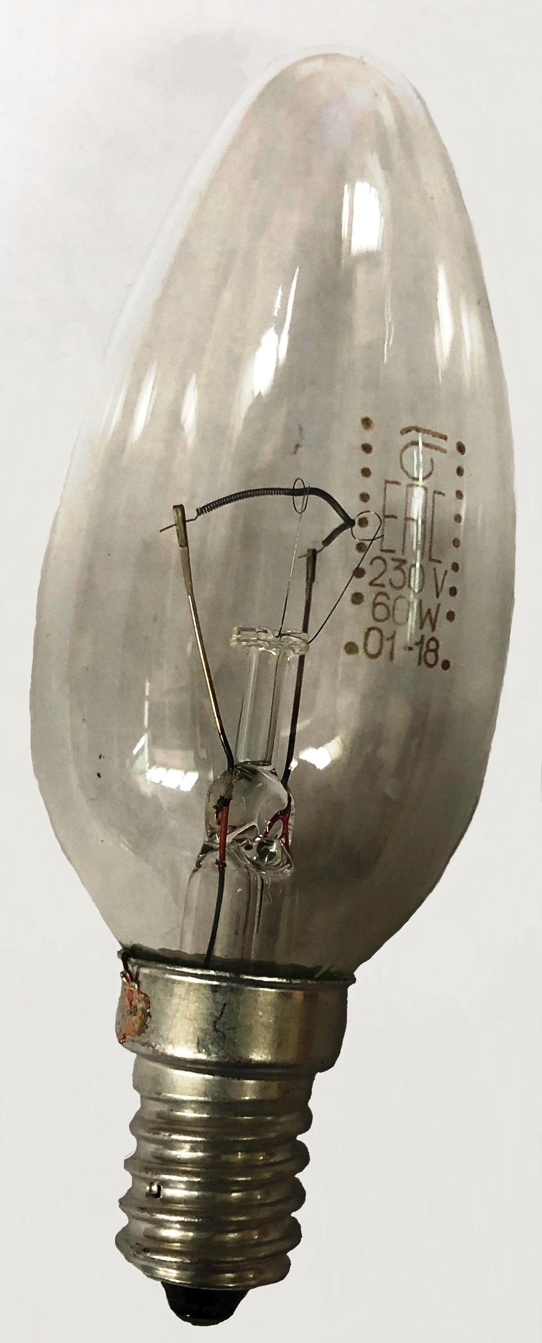 Лампа накаливания свеча ДС 230-60-01 Е14