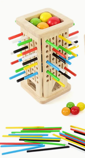 Настольная игра логическая из дерева Учим цвета и моторику с палочками и кубиком от 3 лет (826) - фото 11 Настольная игра логическая из дерева Учим цвета и моторику с палочками и кубиком от 3 лет (826) - фото 11