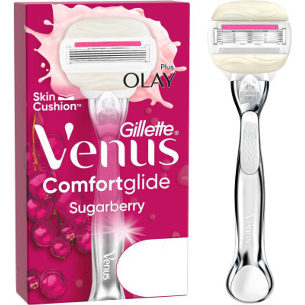 Станок для бритья женский Venus Comfortglide Sugarberry Plus Olay с 2 сменными картриджами.