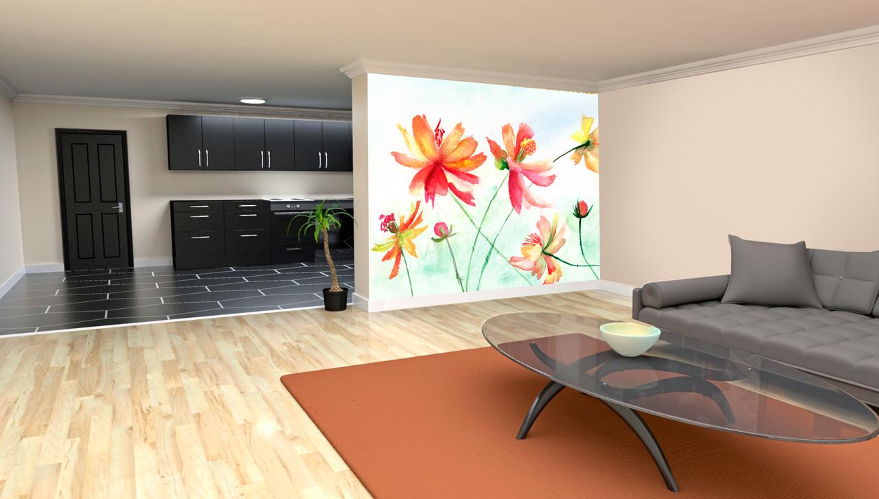 Фотообои 3D флизелиновые цветочные для спальни/зала/кухни Цветы - фото 3