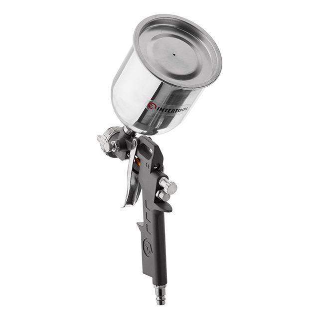 Фарбопульт пневматичний Intertool PT-0205 HP форсунка 1,5 мм верхній металевий бачок 600 мл 5 bar (1649361546) - фото 2 Фарбопульт пневматичний Intertool PT-0205 HP форсунка 1,5 мм верхній металевий бачок 600 мл 5 bar (1649361546) - фото 2