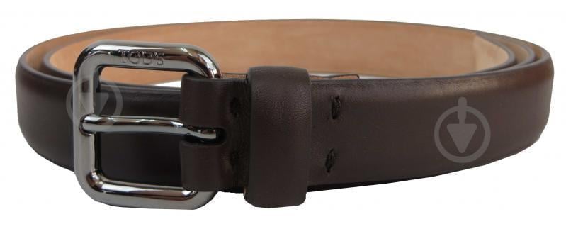 Жіночий шкіряний ремінь Tod's 2,5см Коричневий (S31C44)