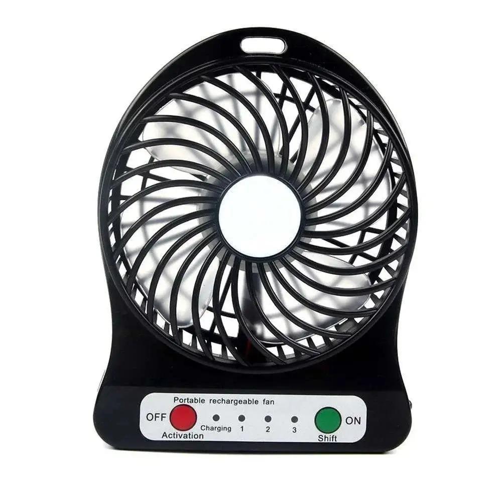 Портативний міні вентилятор MiniFan Portable Fan 3288 з акумулятором 4,5 Вт Black (18062021_15)