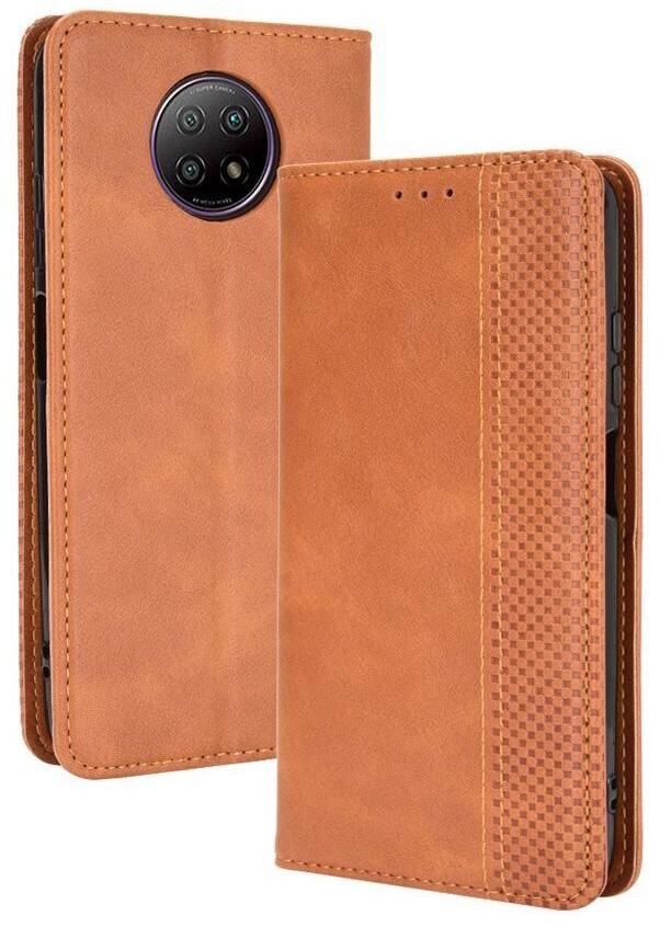Чехол книжка на Xiaomi Redmi Note 9T (карманы для карт) Brown (20150-30)