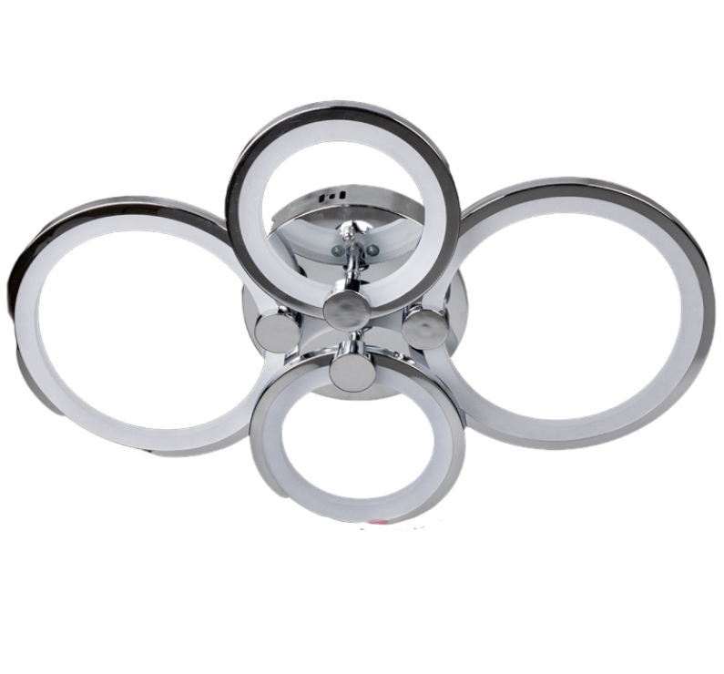 Люстра светодиодная Svet с пультом 112W 3000-6000К Хром (SL-5332/2+2 CR 112W DIMMER)