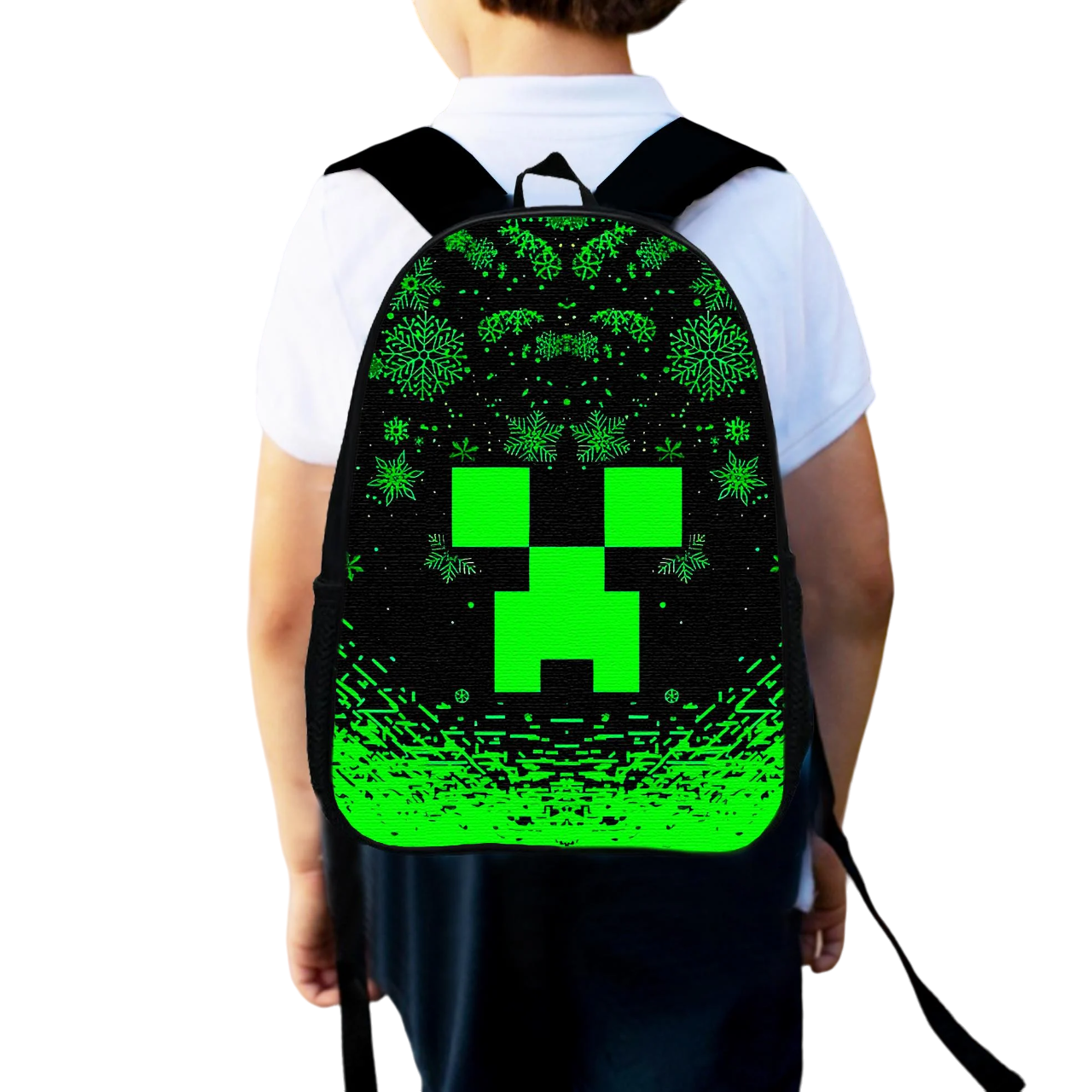 Школьный рюкзак детский для мальчика Minecraft городской 34х27 см (0018)