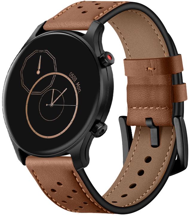 Ремешок кожаный Classico для Haylou LS04 RS3 Light Brown (26310-45)