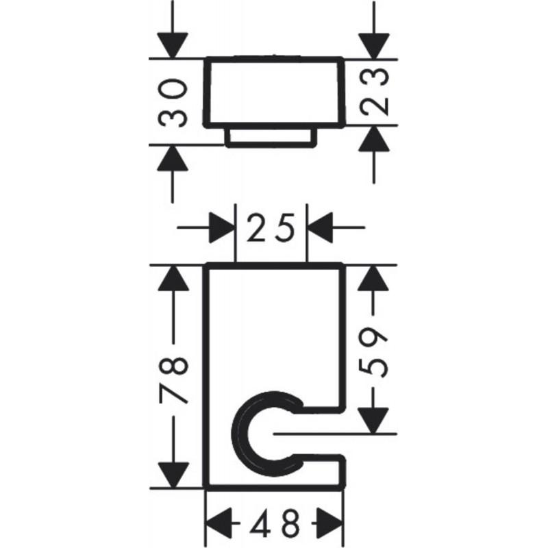 Тримач для душу Hansgrohe PORTER E 28387700 настінний Білий (74497) - фото 2