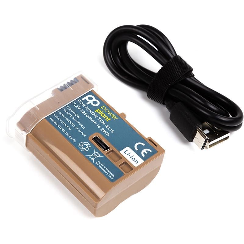 Аккумулятор Power Nikon TEN-EL15 2250mAh с кабелем Type-C Аккумулятор Power Nikon TEN-EL15 2250mAh с кабелем Type-C