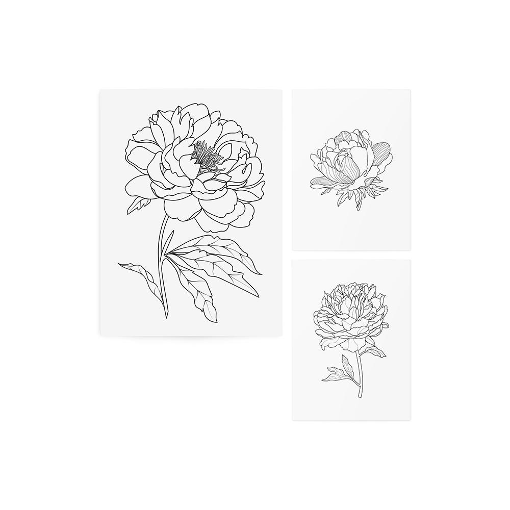 Временные тату TATTon.me Graphic Flowers Set 3 шт. (TSGraphicFlowers) - фото 2