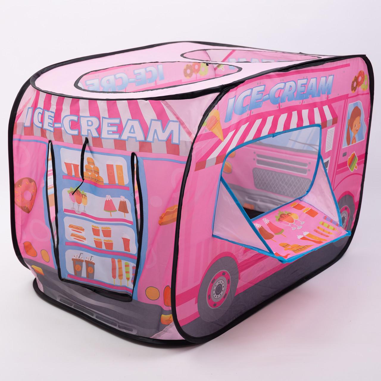 Палатка детская игровая Фургон с мороженым для девочки 110x70x66 см Розовый (7224) - фото 5 Палатка детская игровая Фургон с мороженым для девочки 110x70x66 см Розовый (7224) - фото 5